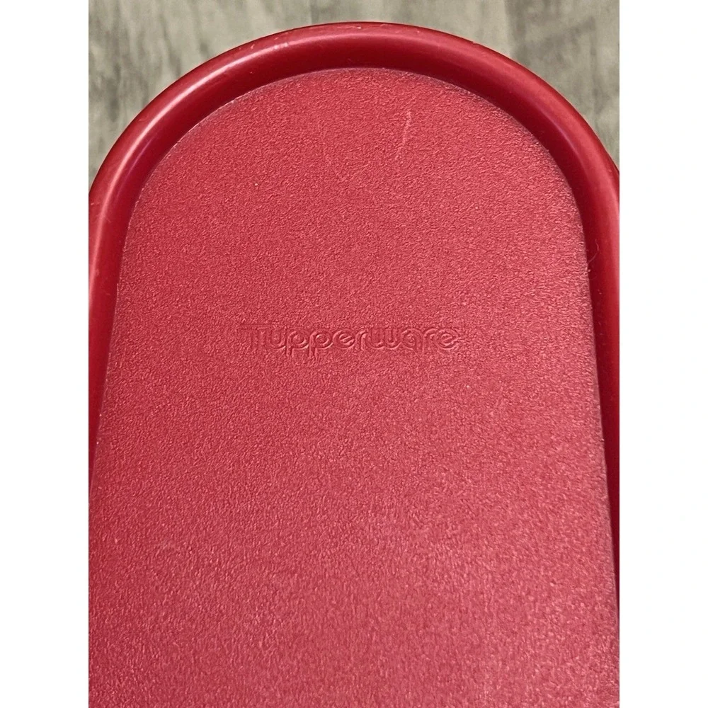 Tupperware Modular Mates‎ Super Oval #2 Container 7.5 Cup Red Seal